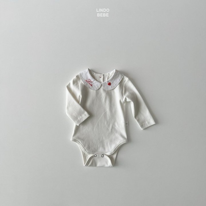 Lindo - Korean Baby Fashion - #babyoutfit - Bebe Heart Embroidery Suit - 2