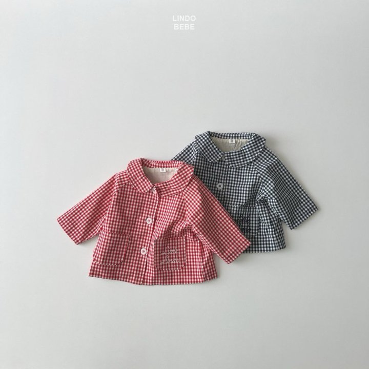 Lindo - Korean Baby Fashion - #babyoutfit - Bebe Little Check Jacket