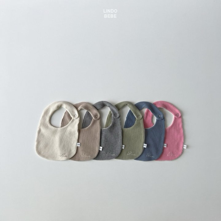 Lindo - Korean Baby Fashion - #babywear - Bebe Waffle Embroidery Bib - 11