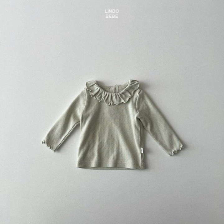 Lindo - Korean Baby Fashion - #babyoutfit - Bebe Eyelet Frill Tee - 4