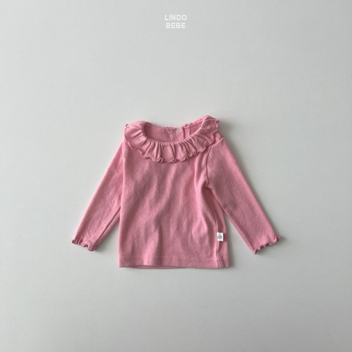 Lindo - Korean Baby Fashion - #onlinebabyboutique - Bebe Eyelet Frill Tee - 5