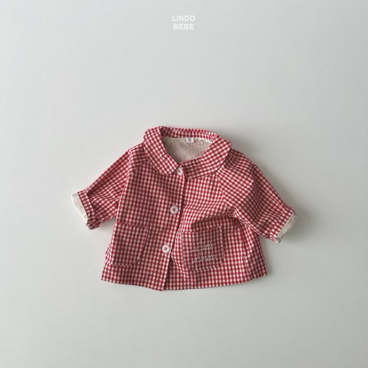 Lindo - Korean Baby Fashion - #onlinebabyboutique - Bebe Little Check Jacket - 3