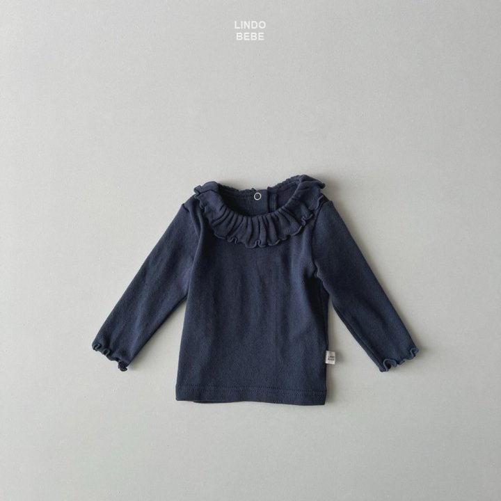Lindo - Korean Baby Fashion - #onlinebabyshop - Bebe Eyelet Frill Tee - 6