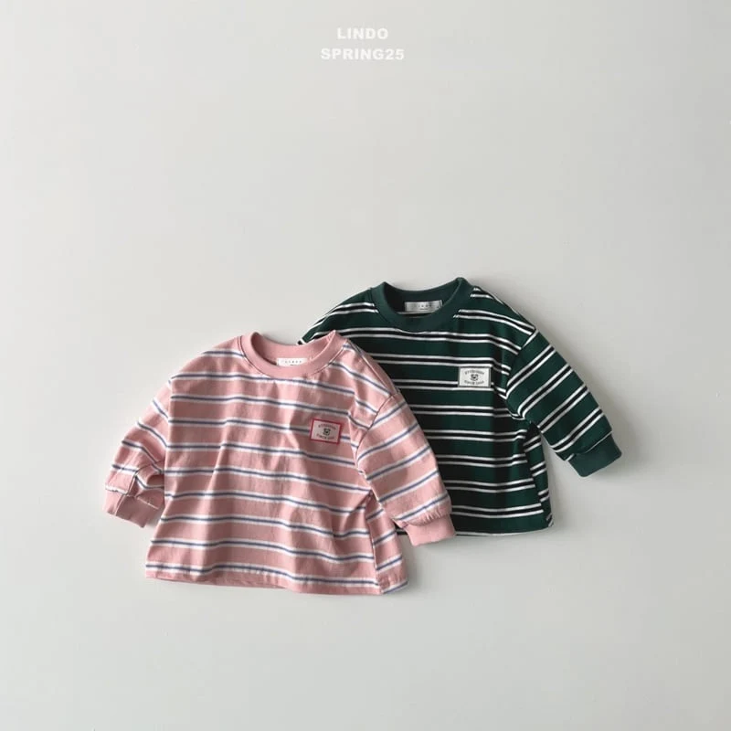 Lindo - Korean Children Fashion - #Kfashion4kids - Aron Stripe Patch Tee