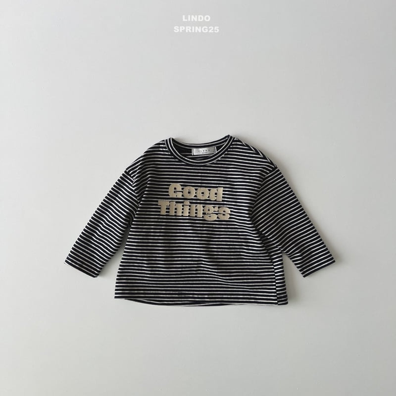 Lindo - Korean Children Fashion - #stylishchildhood - Things Stripe Tee - 4