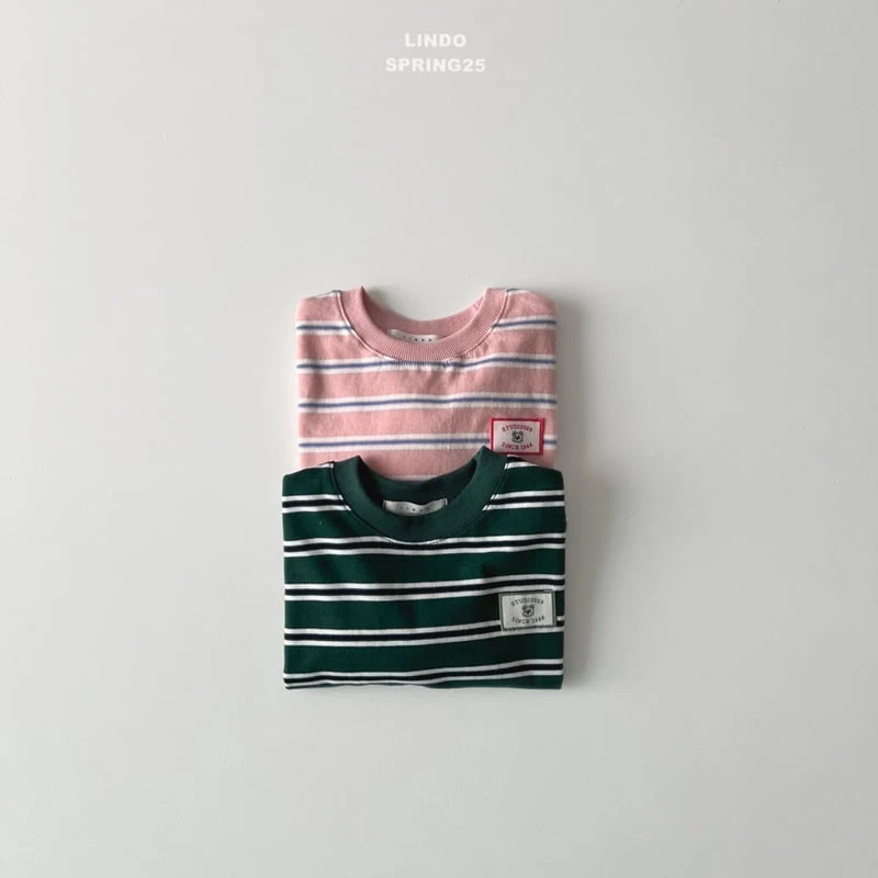 Lindo - Korean Children Fashion - #childrensboutique - Aron Stripe Patch Tee - 8