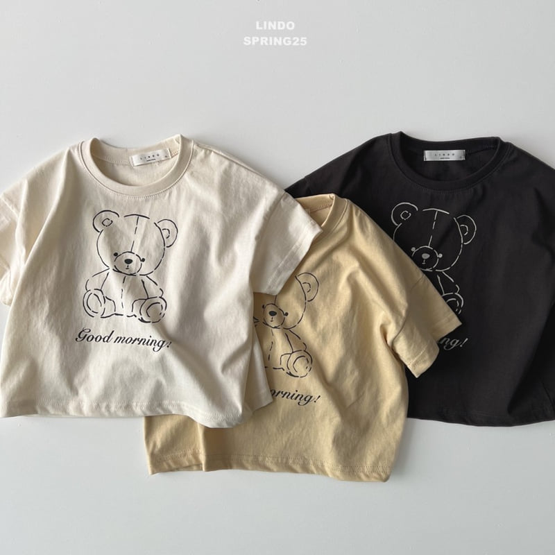 Lindo - Korean Children Fashion - #childrensboutique - Morning Bear Short Sleeve Tee - 6
