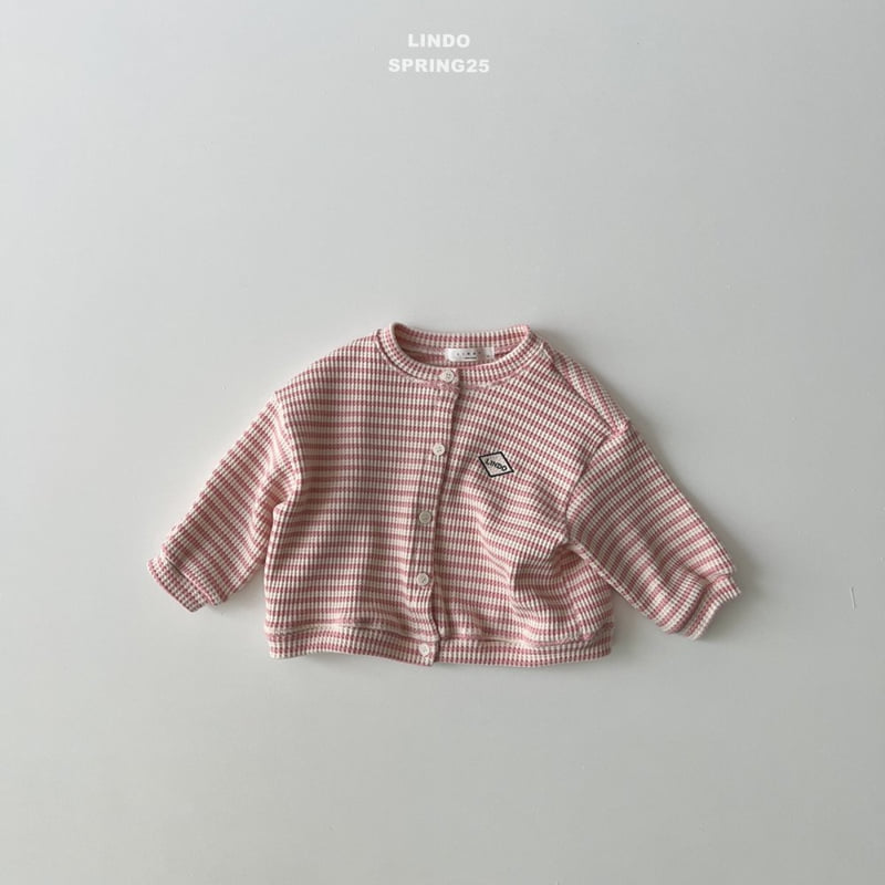Lindo - Korean Children Fashion - #designkidswear - Candy Waffle Stripe Cardigan - 3