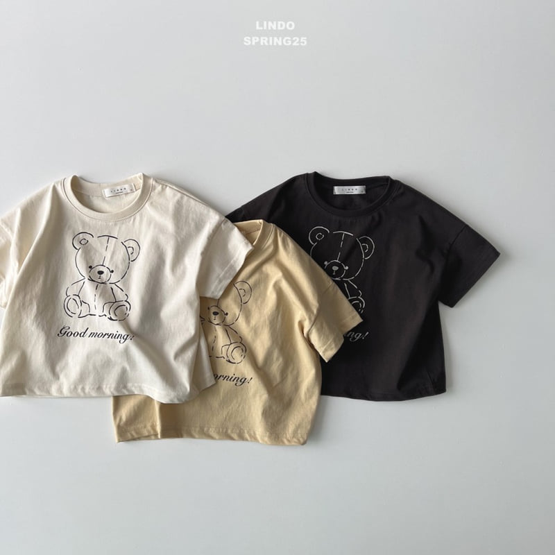Lindo - Korean Children Fashion - #designkidswear - Morning Bear Short Sleeve Tee - 7
