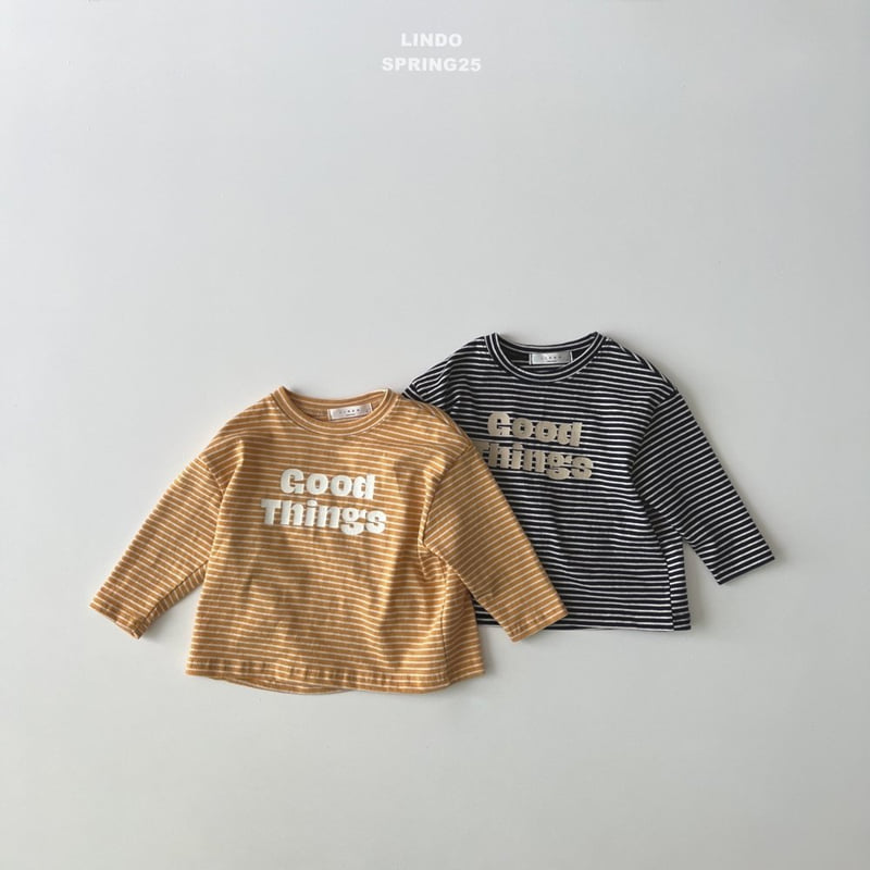 Lindo - Korean Children Fashion - #discoveringself - Things Stripe Tee - 7