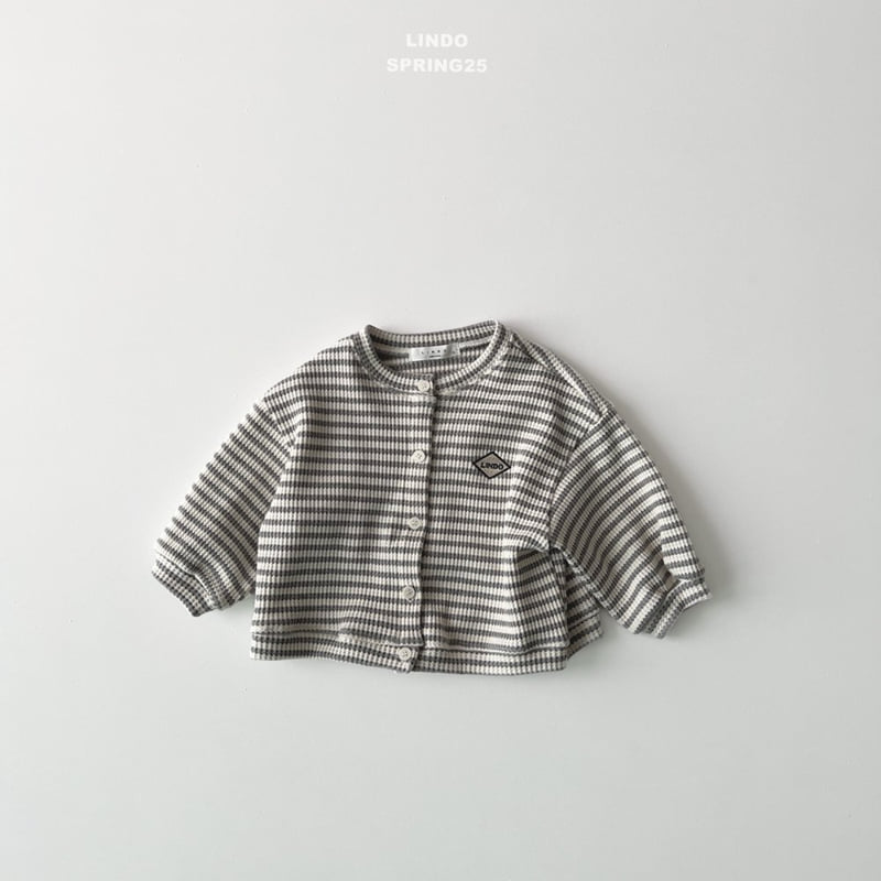 Lindo - Korean Children Fashion - #fashionkids - Candy Waffle Stripe Cardigan - 5