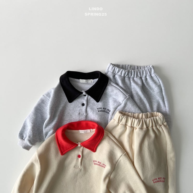 Lindo - Korean Children Fashion - #kidsshorts - Sunshine Collar Set - 4