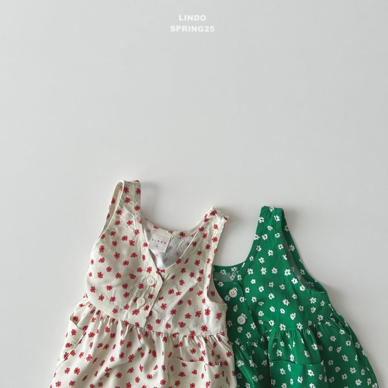 Lindo - Korean Children Fashion - #kidsstore - V Flower One-piece - 2