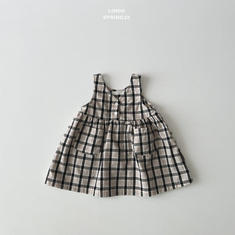 Lindo - Korean Children Fashion - #kidsstore - V Check One-piece - 5