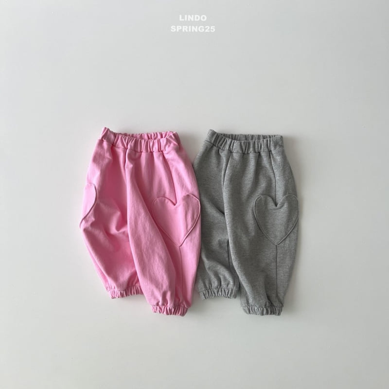 Lindo - Korean Children Fashion - #kidzfashiontrend - Heart Jogger Pants