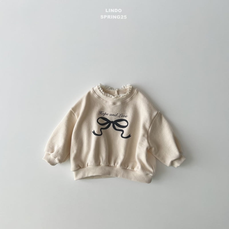 Lindo - Korean Children Fashion - #littlefashionista - Love Ribbon Sweatshirts - 3