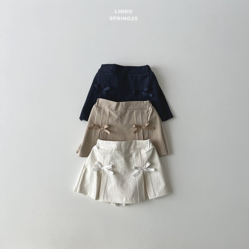 Lindo - Korean Children Fashion - #littlefashionista - Line Ribbon Skirt Pants - 2