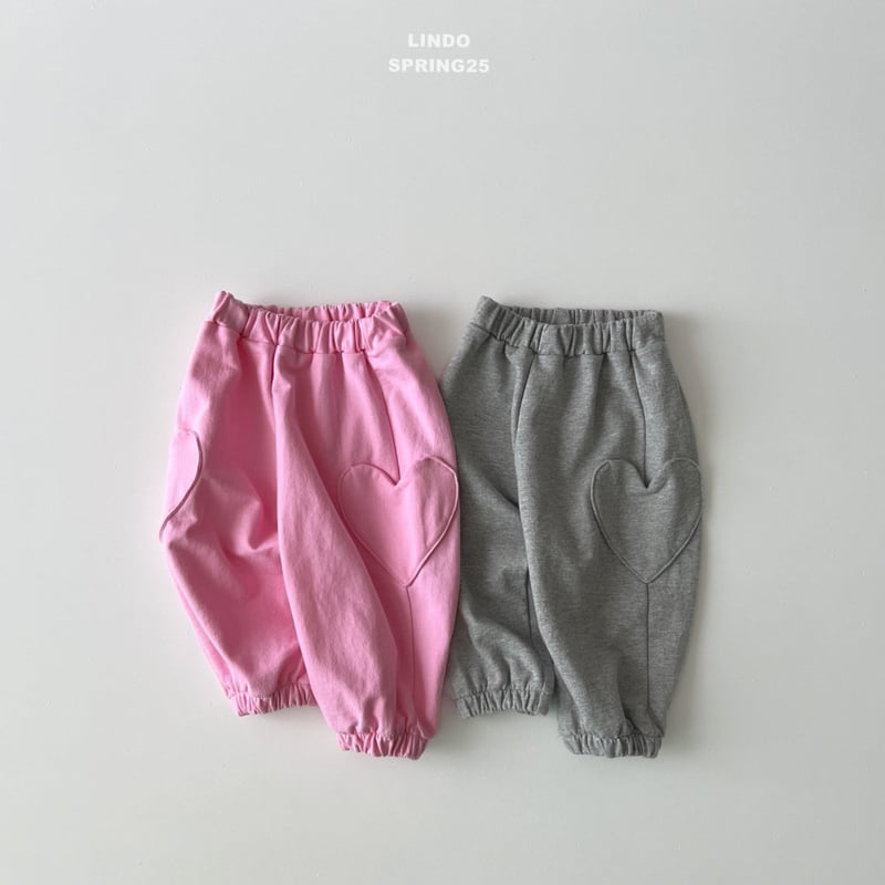 Lindo - Korean Children Fashion - #littlefashionista - Heart Jogger Pants - 4