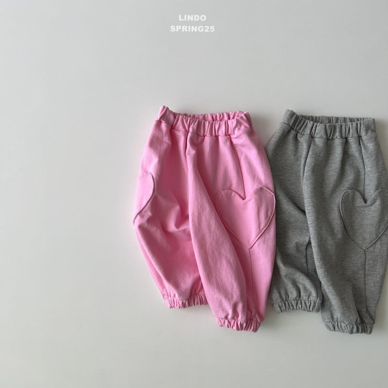 Lindo - Korean Children Fashion - #minifashionista - Heart Jogger Pants - 5