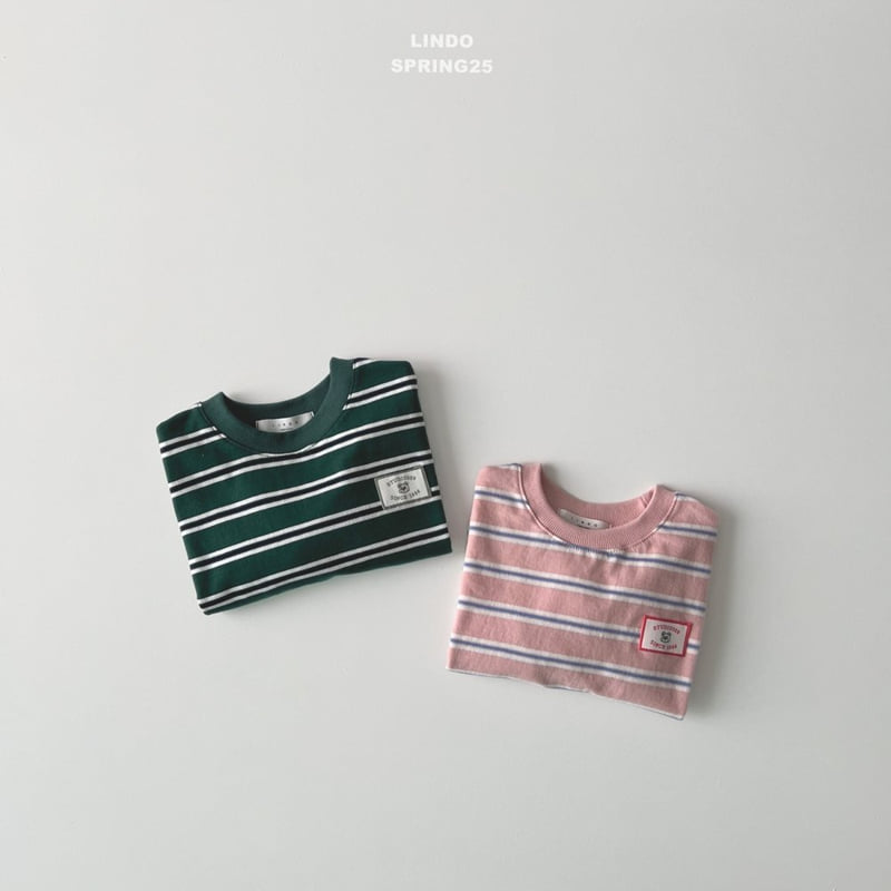 Lindo - Korean Children Fashion - #prettylittlegirls - Aron Stripe Patch Tee - 5