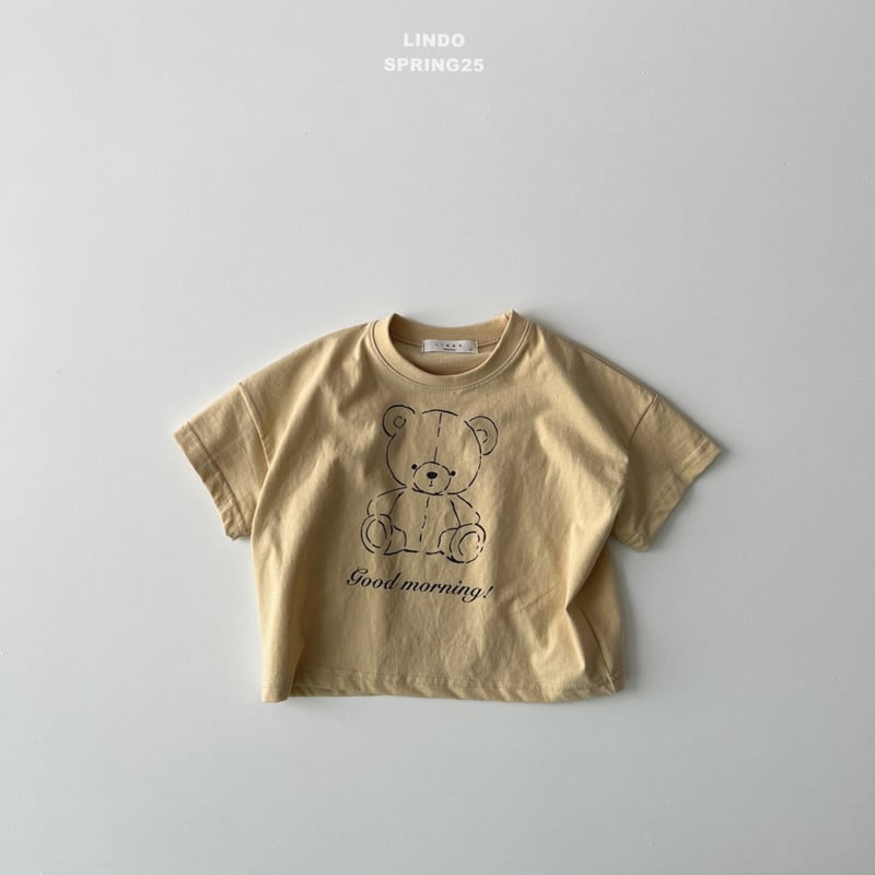 Lindo - Korean Children Fashion - #toddlerclothing - Morning Bear Short Sleeve Tee - 4