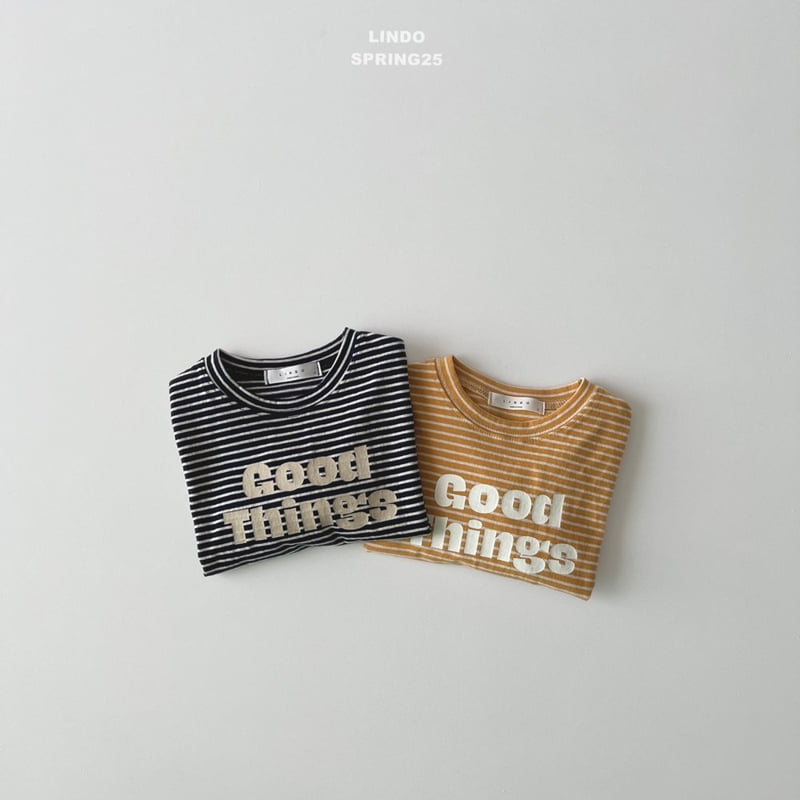 Lindo - Korean Children Fashion - #toddlerclothing - Things Stripe Tee - 2
