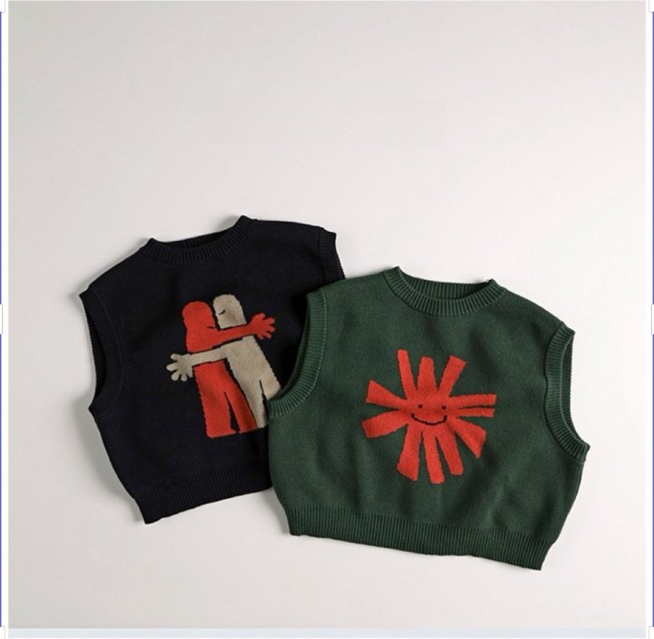 Little Rabbit - Korean Children Fashion - #toddlerclothing - Drawing Vest