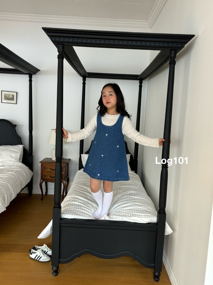 Log101 - Korean Children Fashion - #childrensboutique - Daisy Denim One-piece - 8