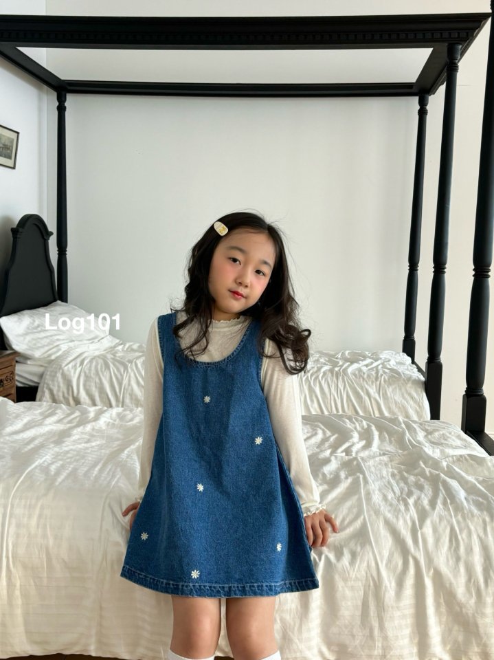 Log101 - Korean Children Fashion - #fashionkids - Daisy Denim One-piece - 11
