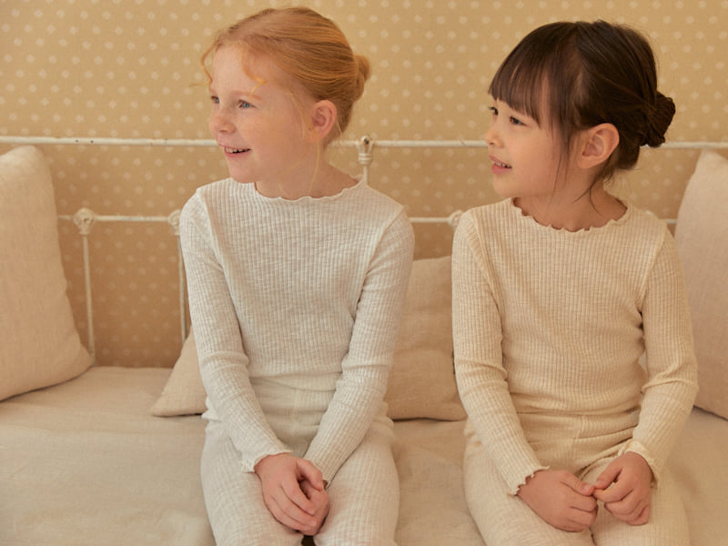 Lolobole - Korean Children Fashion - #Kfashion4kids - Solid Lounge Wear Set - 5