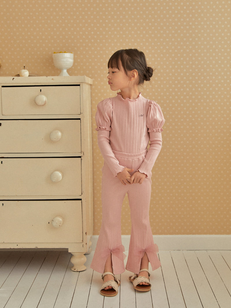 Lolobole - Korean Children Fashion - #designkidswear - Ribbon Bootcut Pants - 10