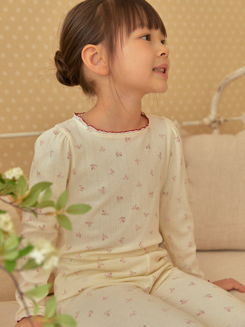 Lolobole - Korean Children Fashion - #childrensboutique - Flower Lounge Wear Set - 4