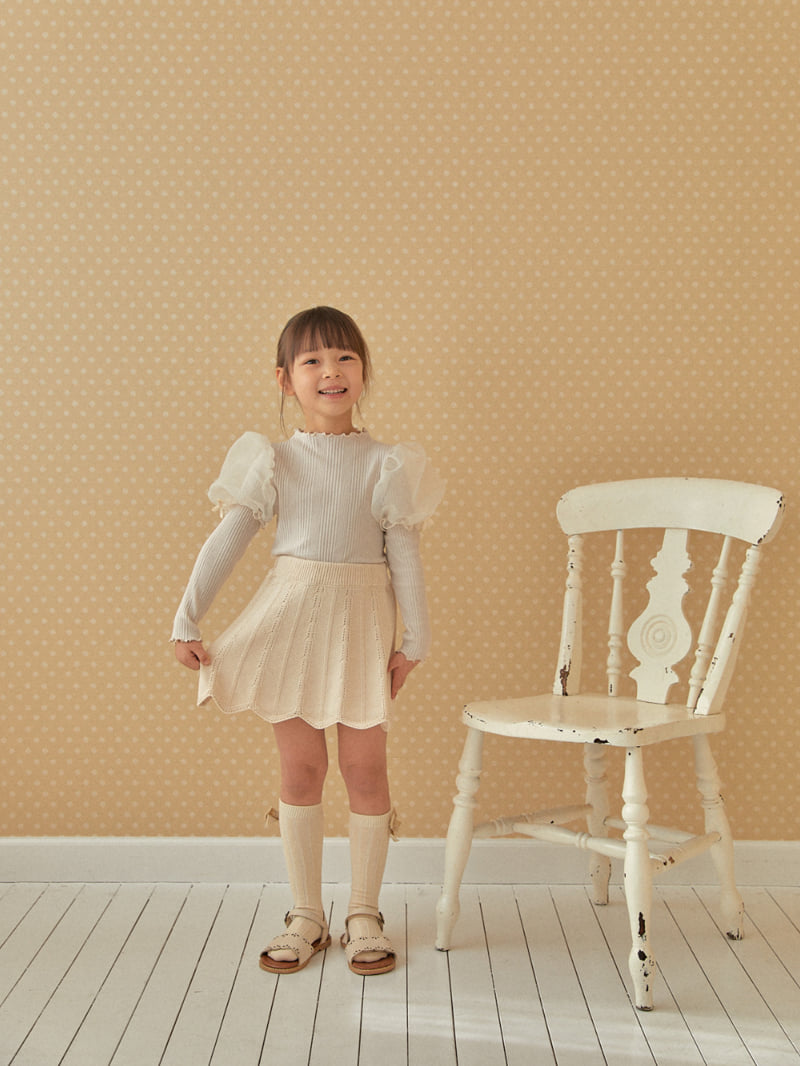 Lolobole - Korean Children Fashion - #designkidswear - Wave Knit Skirt - 6