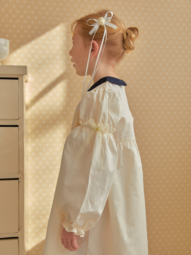 Lolobole - Korean Children Fashion - #discoveringself - Hepburn Ribbon One-piece - 12