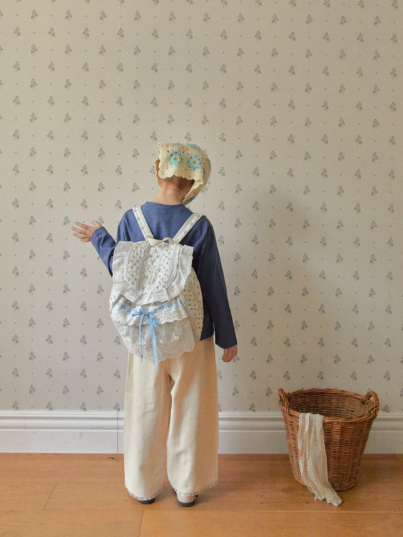 Lolobole - Korean Children Fashion - #fashionkids - Ribbon Lace Backpack - 6