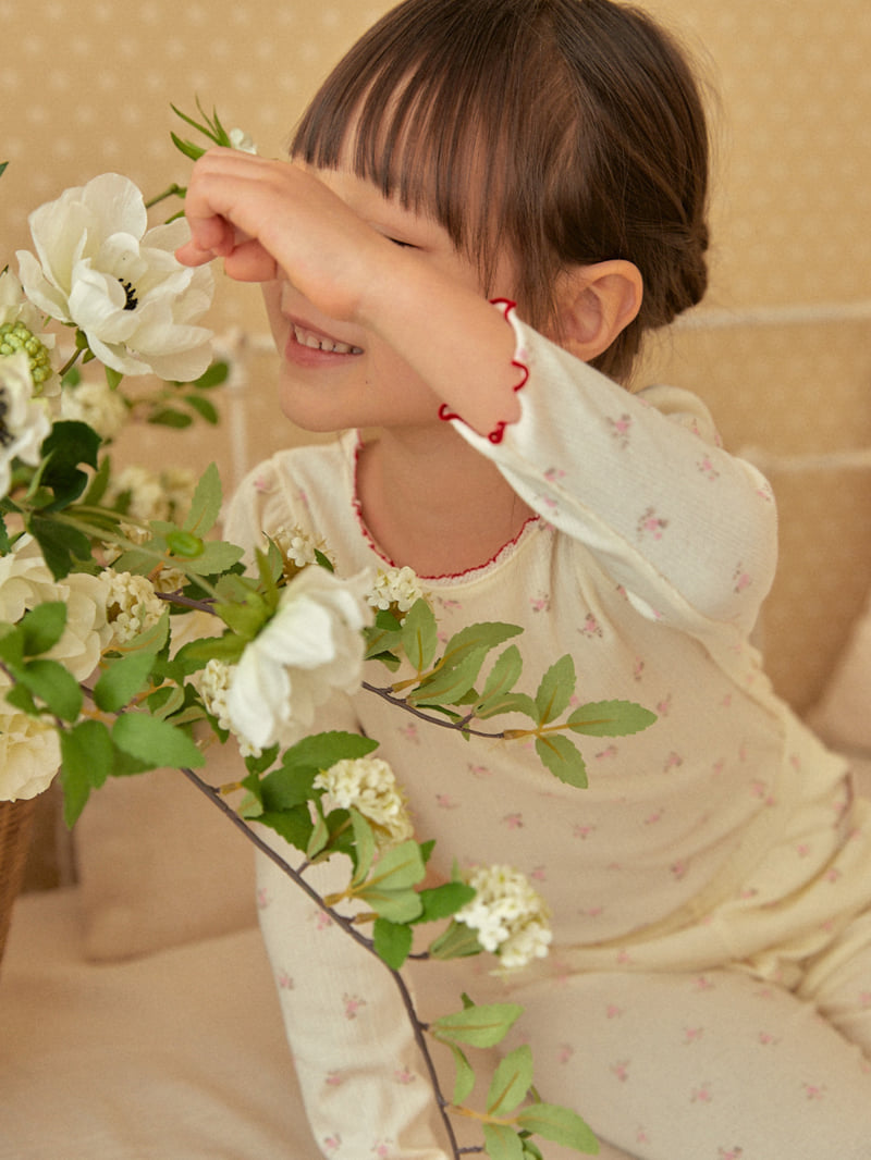 Lolobole - Korean Children Fashion - #fashionkids - Flower Lounge Wear Set - 6