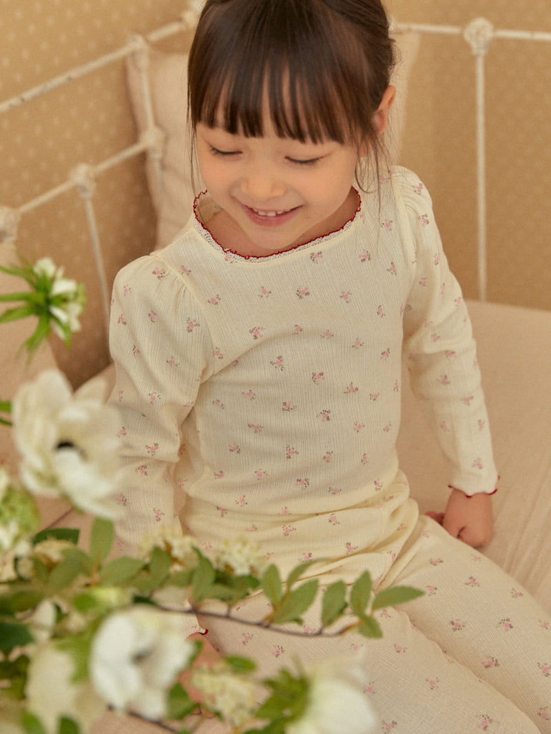Lolobole - Korean Children Fashion - #kidsshorts - Flower Lounge Wear Set - 7