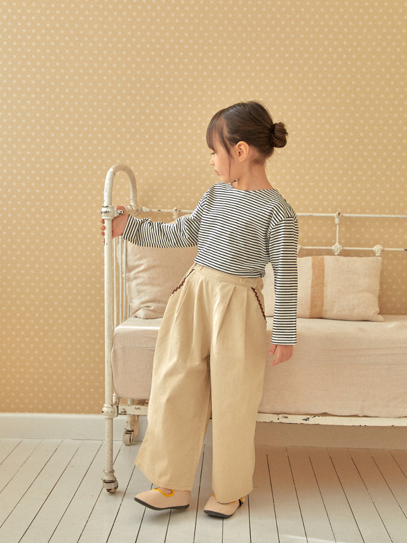 Lolobole - Korean Children Fashion - #kidsshorts - Simple Stripe Tee - 4