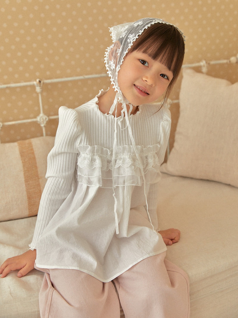 Lolobole - Korean Children Fashion - #kidzfashiontrend - Ribbon Lace Bandana