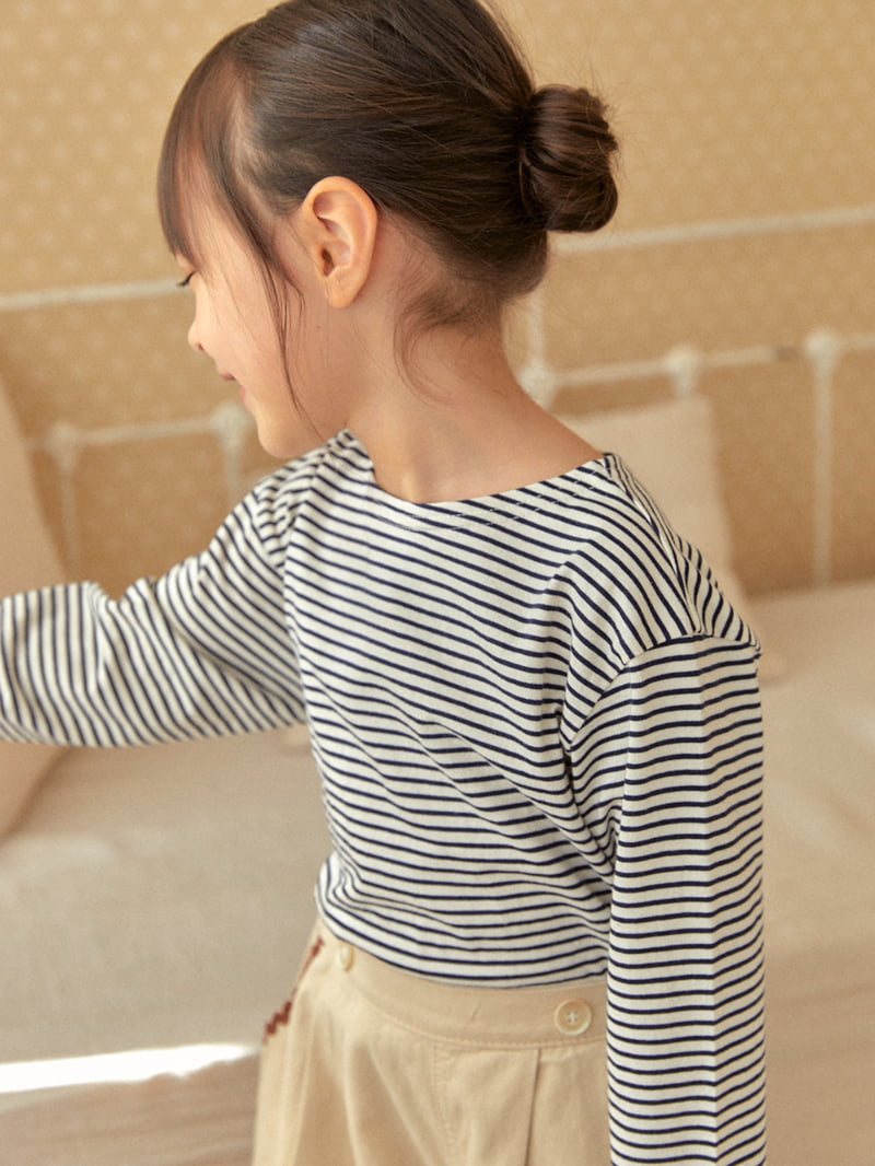 Lolobole - Korean Children Fashion - #kidzfashiontrend - Simple Stripe Tee - 5