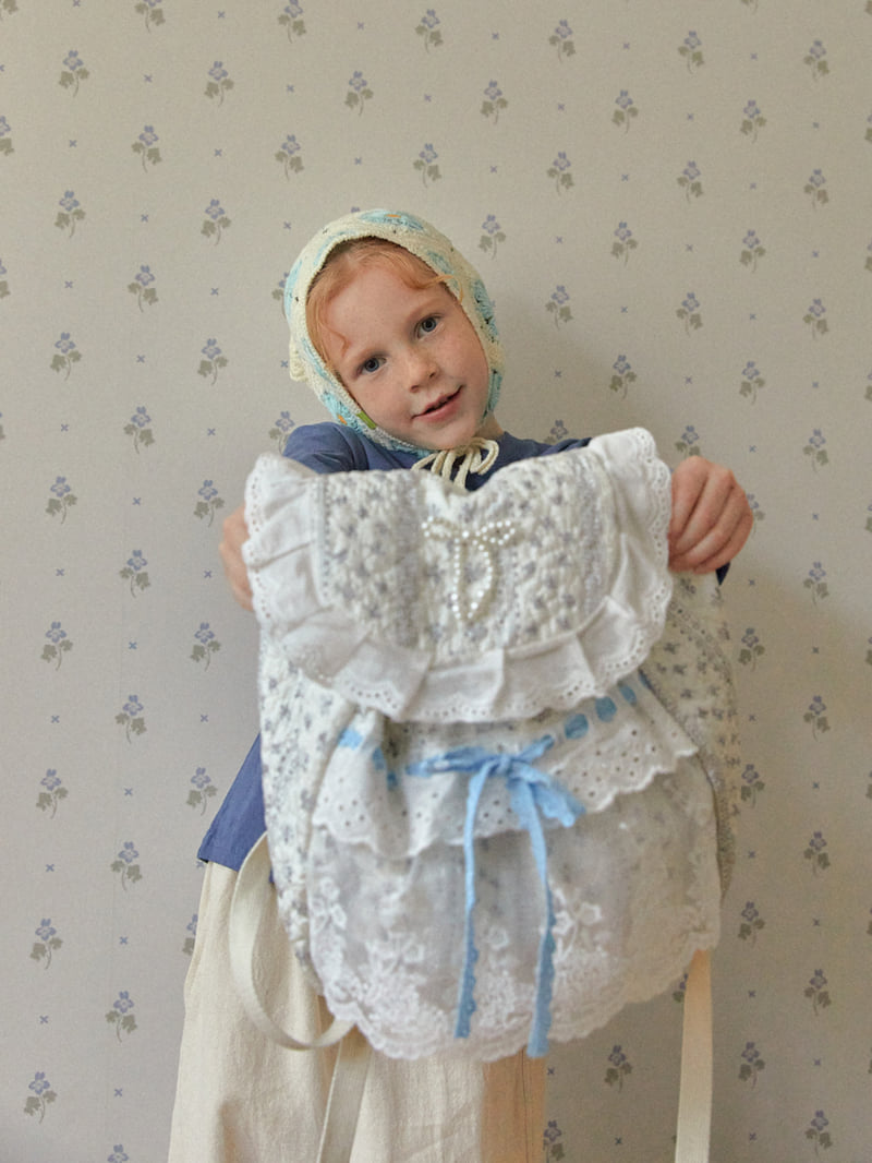 Lolobole - Korean Children Fashion - #littlefashionista - Ribbon Lace Backpack - 11