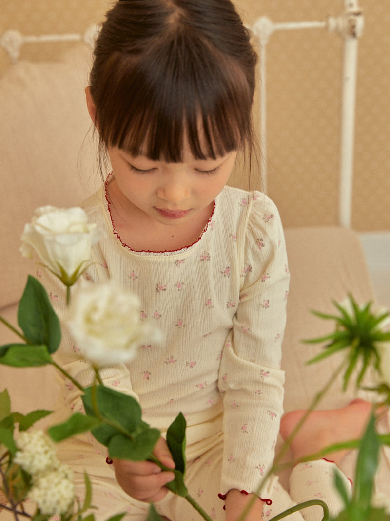 Lolobole - Korean Children Fashion - #littlefashionista - Flower Lounge Wear Set - 11