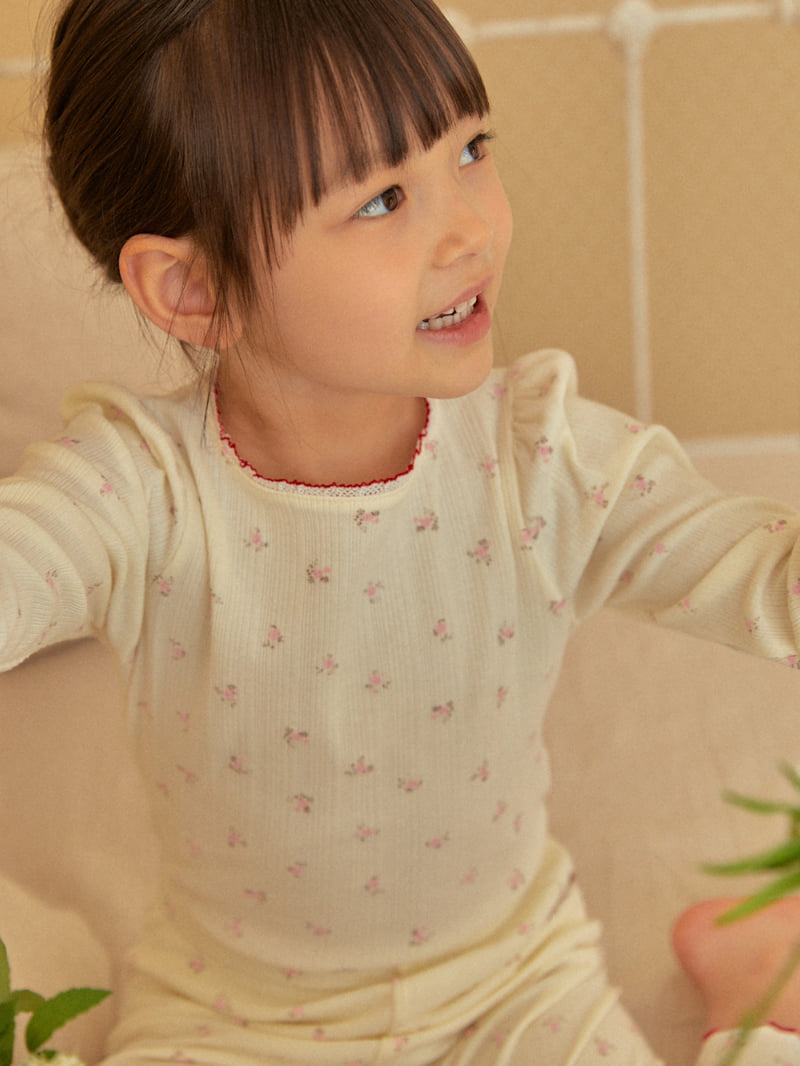 Lolobole - Korean Children Fashion - #magicofchildhood - Flower Lounge Wear Set - 12