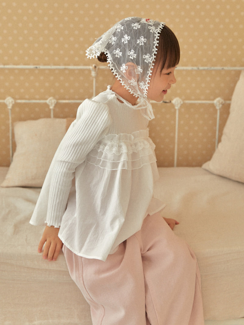 Lolobole - Korean Children Fashion - #minifashionista - Ribbon Lace Bandana - 5