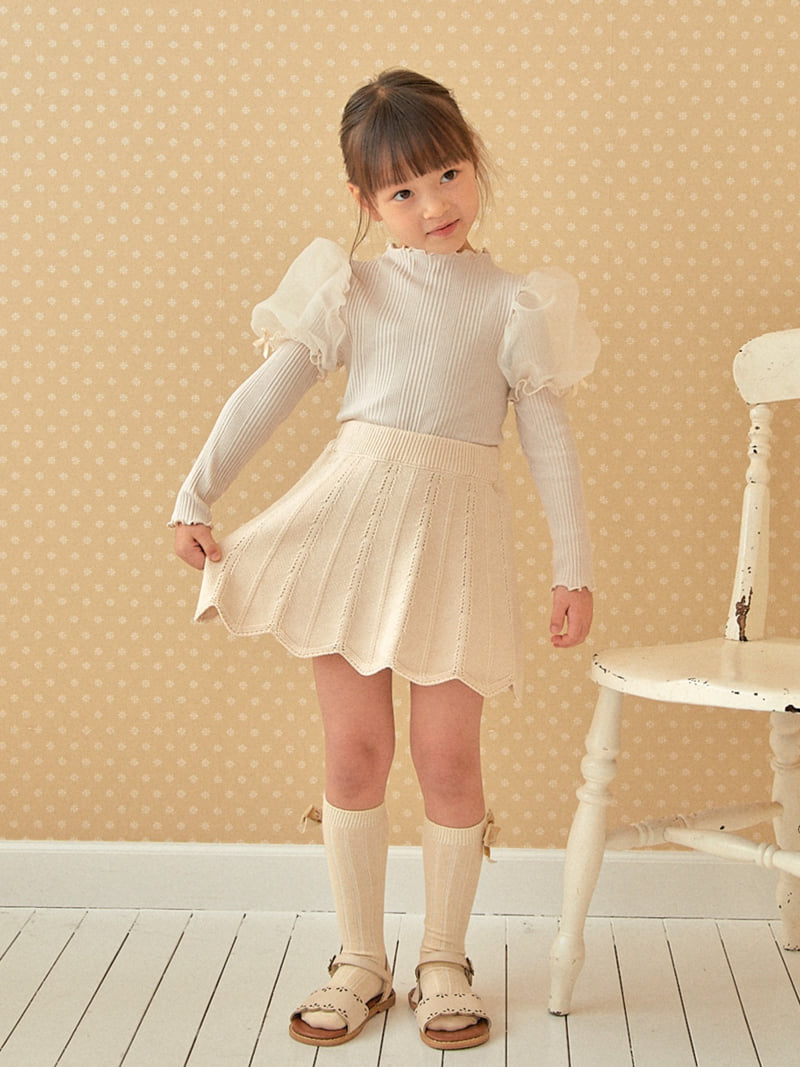 Lolobole - Korean Children Fashion - #minifashionista - Wave Knit Skirt