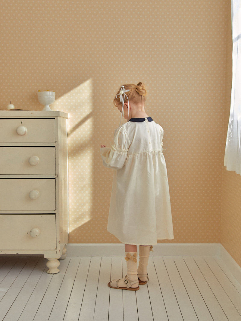 Lolobole - Korean Children Fashion - #stylishchildhood - Hepburn Ribbon One-piece - 8