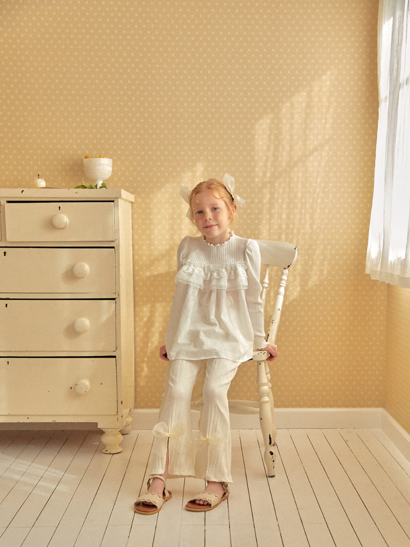 Lolobole - Korean Children Fashion - #stylishchildhood - Lace Combination Tee - 9