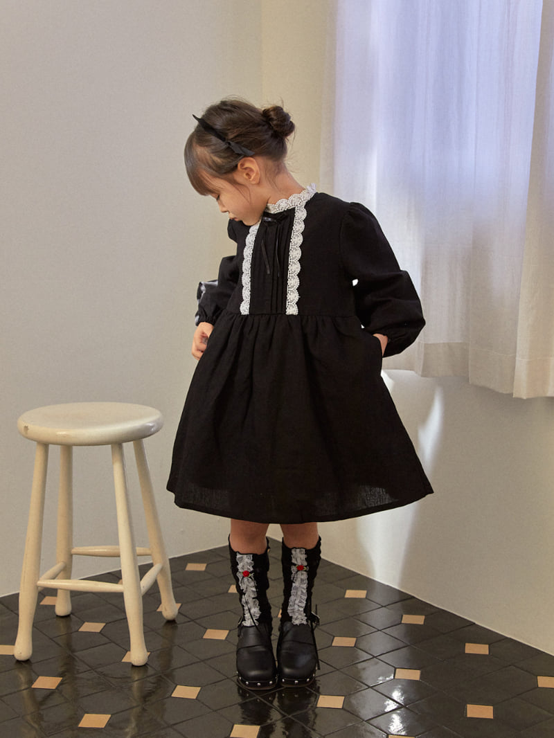 Lolobole - Korean Children Fashion - #toddlerclothing - Black Swan One-piece - 5