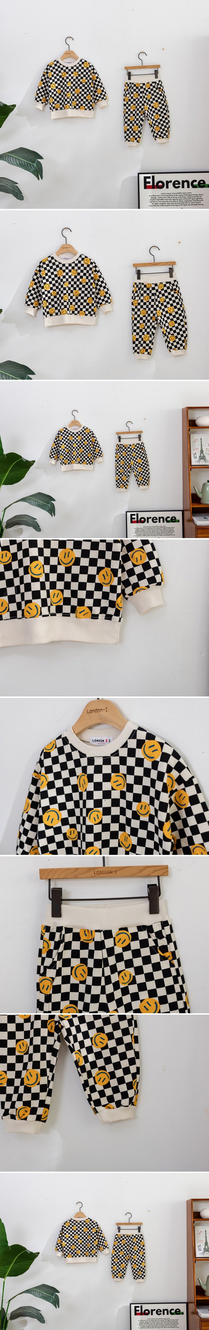 London I - Korean Baby Fashion - #babylifestyle - Checkerboard Set