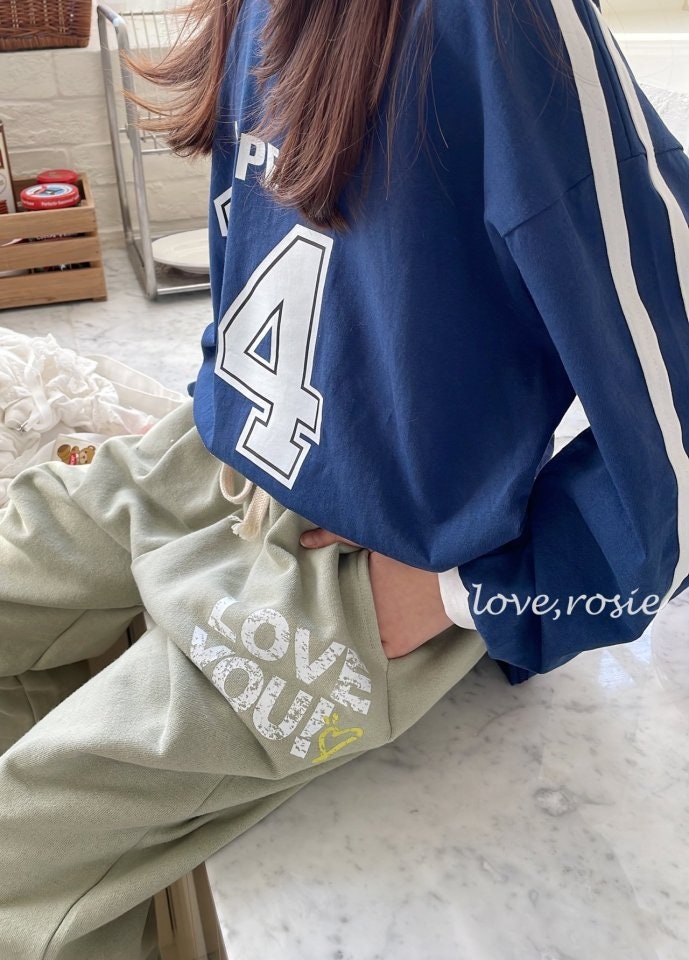 Love Rosie - Korean Women Fashion - #momslook - Vintage Love You Jogger Pants (with Mom) - 5